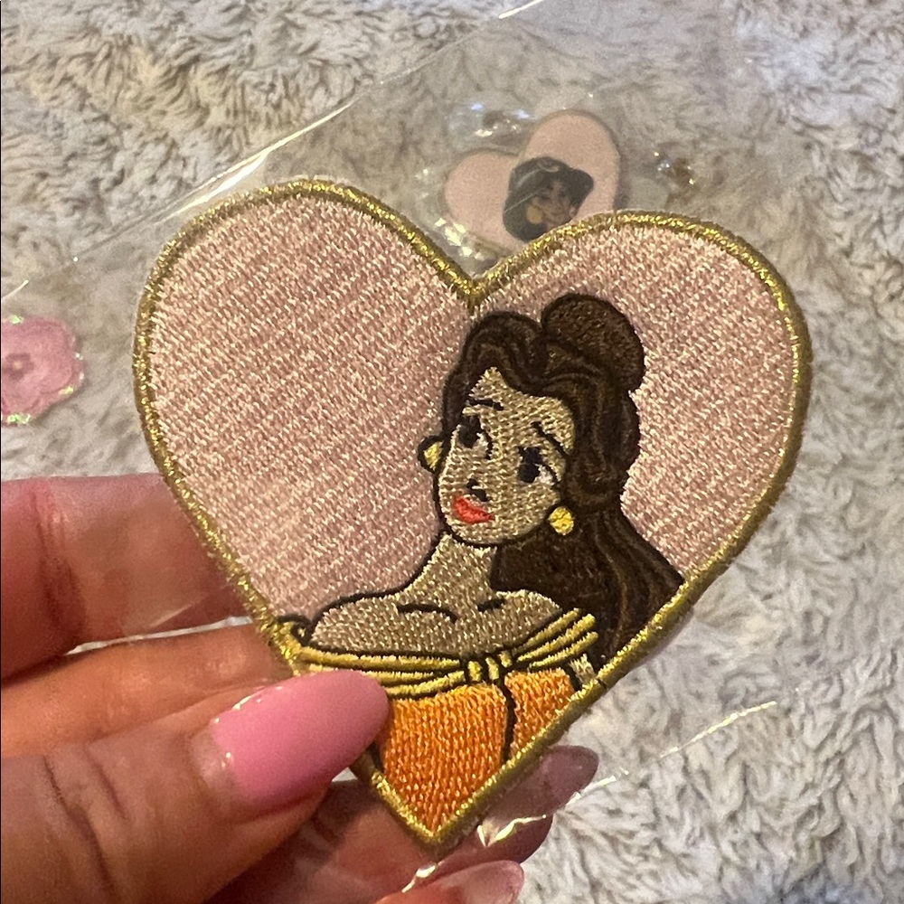 Stoney Clover Lane Disney Heart Patch - Cream and Gold